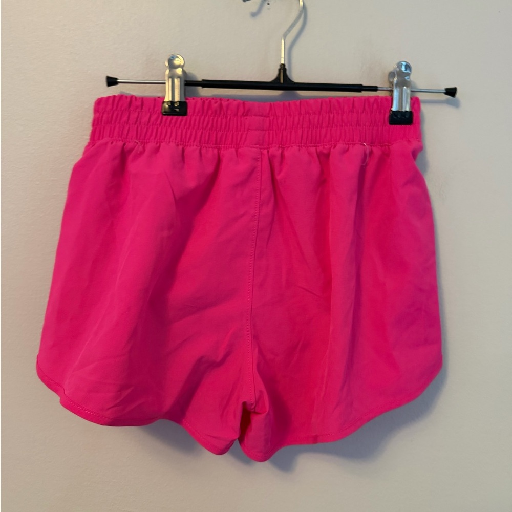 90 Degree Hot Pink Drawstring Athletic Shorts - Picture 2 of 4